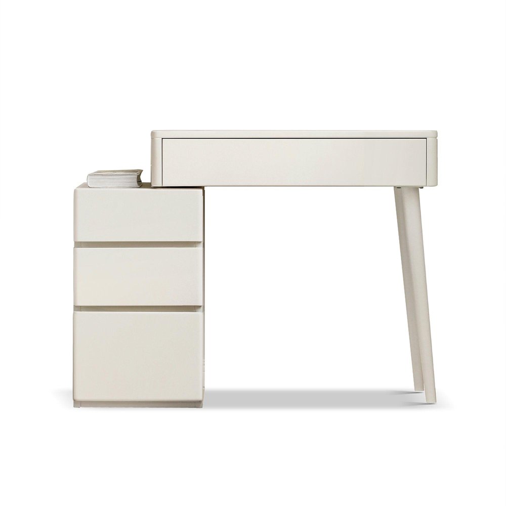 32" White Solid Wood Two Drawer Vanity Table HomeRoots