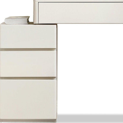 32" White Solid Wood Two Drawer Vanity Table HomeRoots