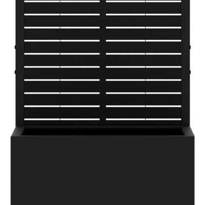 47" Black Geometric Steel Two Panel Outdoor Privacy Screen HomeRoots
