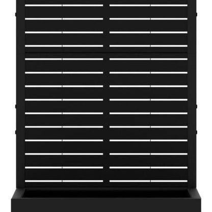 47" Black Geometric Steel Two Panel Outdoor Privacy Screen HomeRoots