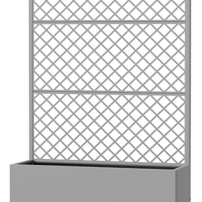 72" Gray Geometric Steel Three Panel Outdoor Privacy Screen HomeRoots