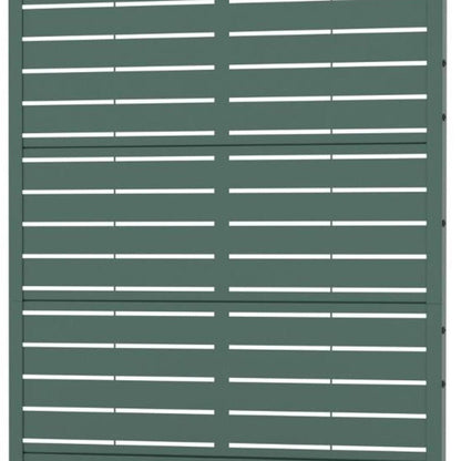 72" Green Striped Steel Five Panel Outdoor Privacy Screen HomeRoots