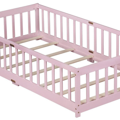 Gray Solid Wood Full Bed Frame HomeRoots