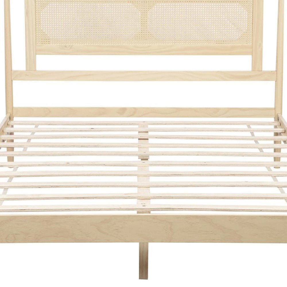 Walnut Solid Wood Queen Bed Frame HomeRoots