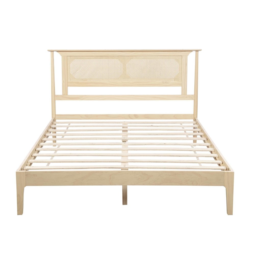 Walnut Solid Wood Queen Bed Frame — view 9