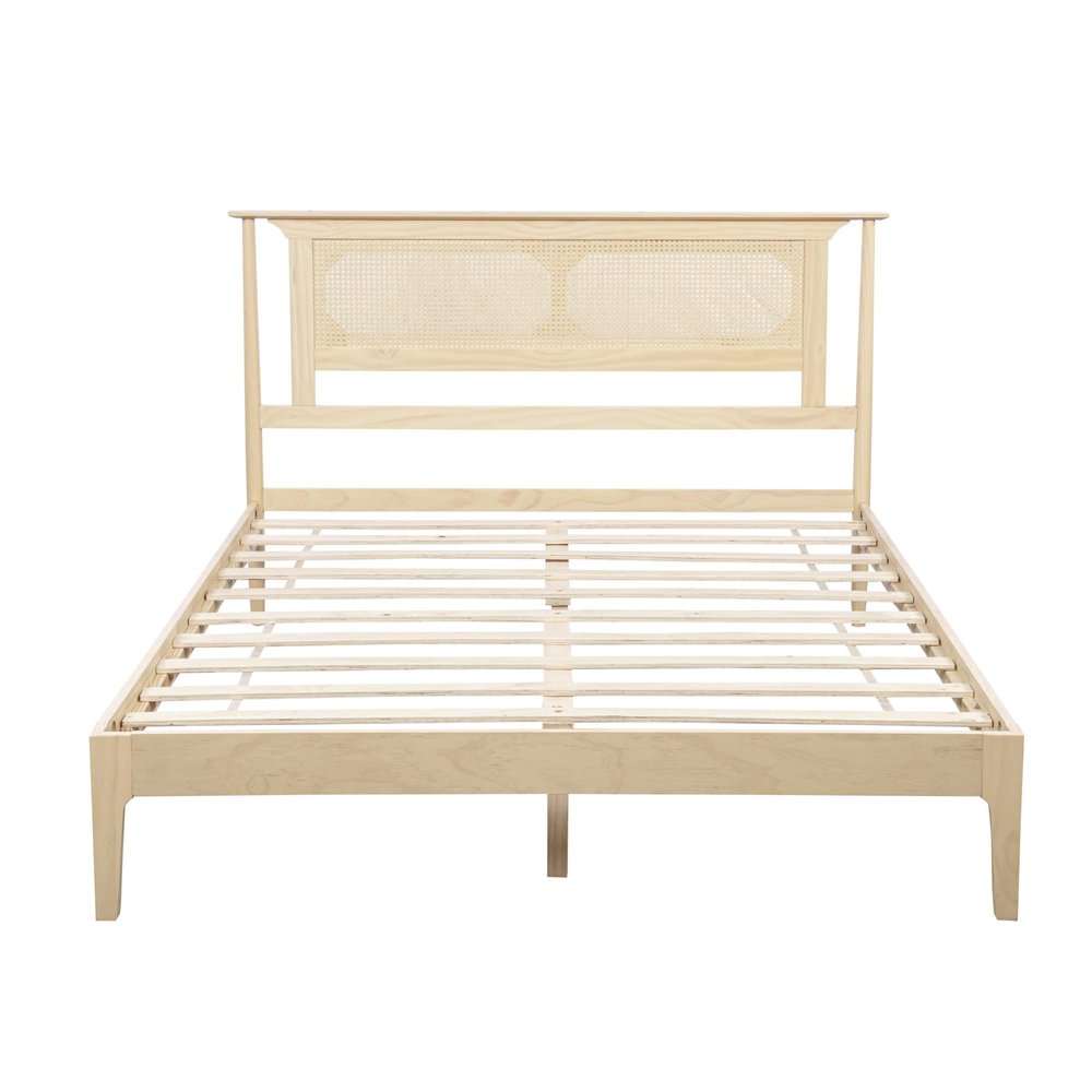 Walnut Solid Wood Queen Bed Frame — view 6