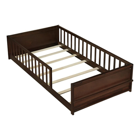 Espresso Solid Wood Twin Bed Frame