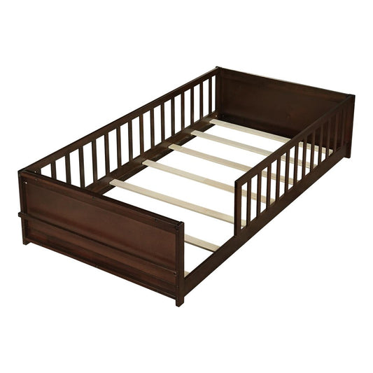 Espresso Solid Wood Twin Bed Frame