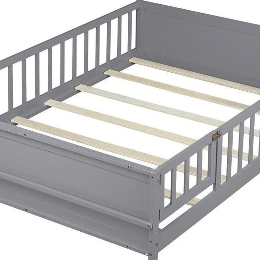 Natural Solid Wood Full Bed Frame