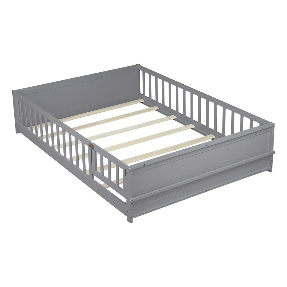 Espresso Solid Wood Full Bed Frame HomeRoots