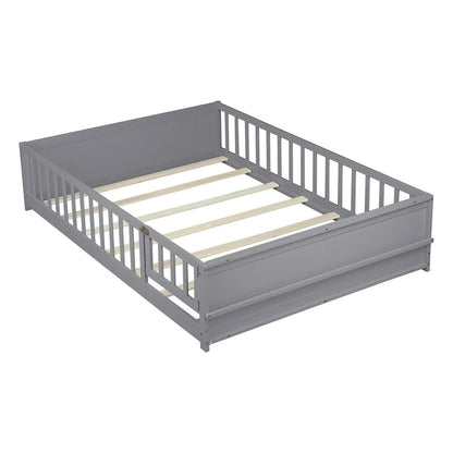 Espresso Solid Wood Full Bed Frame HomeRoots