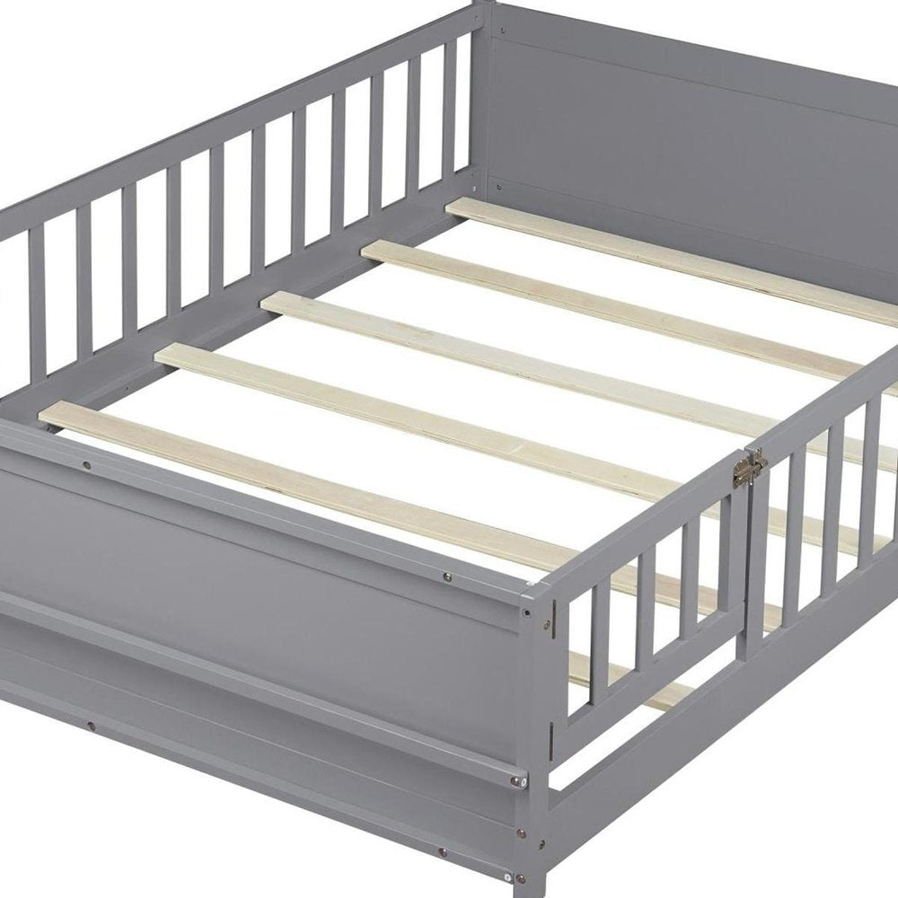 Espresso Solid Wood Full Bed Frame — view 4
