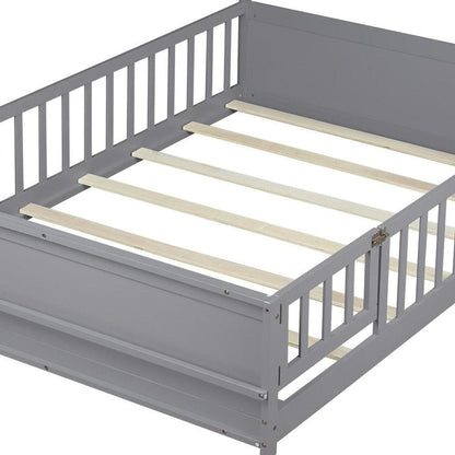 Espresso Solid Wood Full Bed Frame HomeRoots