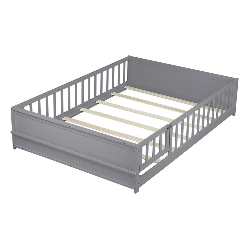 Espresso Solid Wood Full Bed Frame — view 1