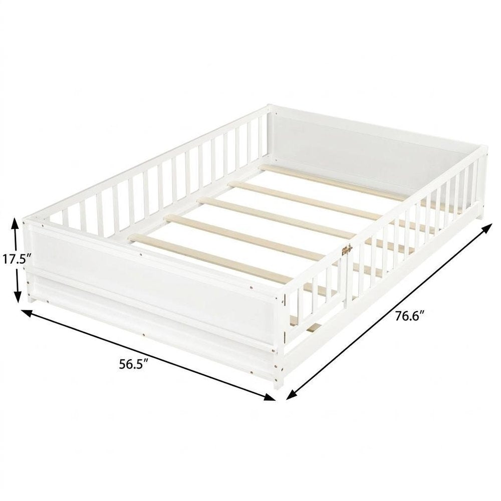 Espresso Solid Wood Full Bed Frame HomeRoots