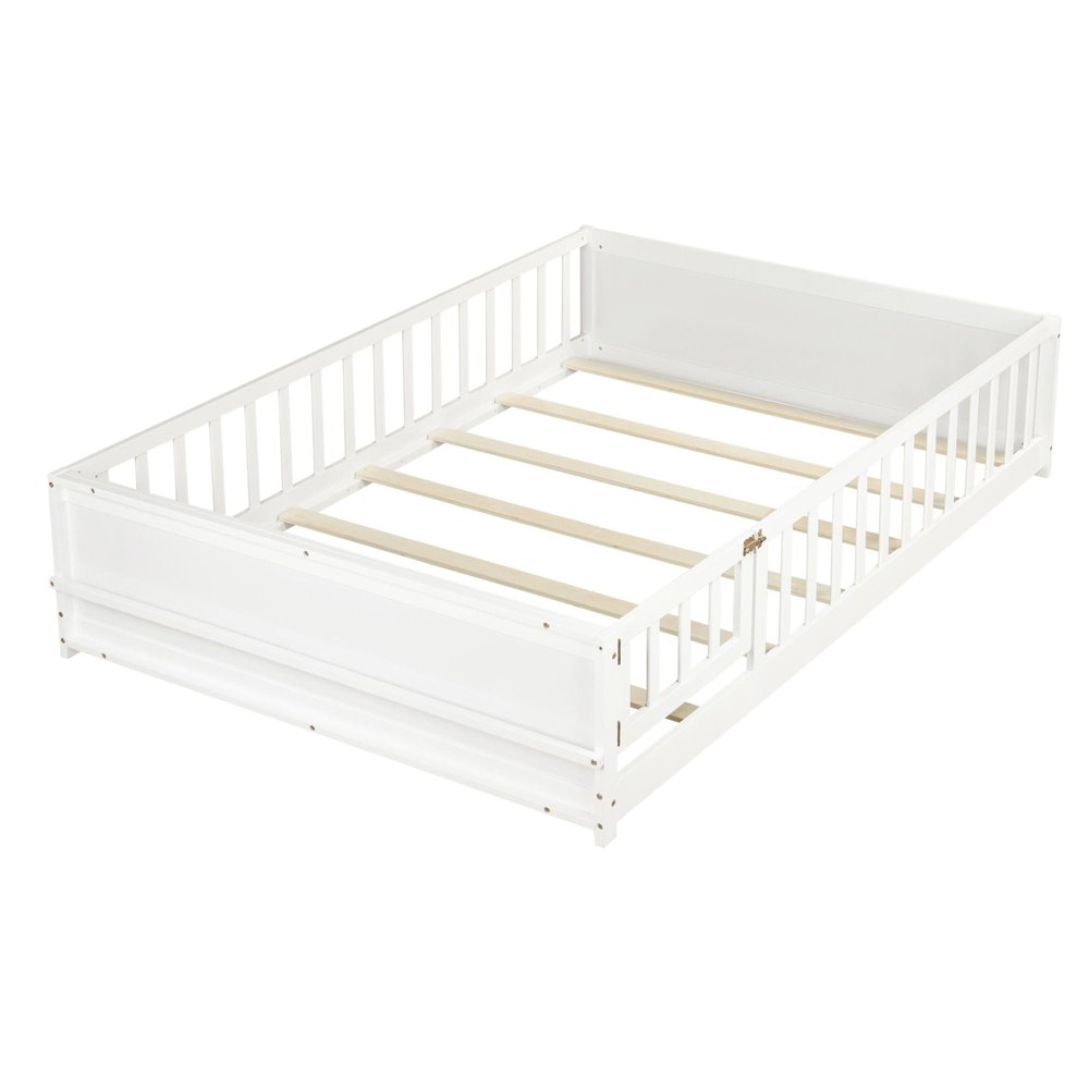 Espresso Solid Wood Full Bed Frame HomeRoots