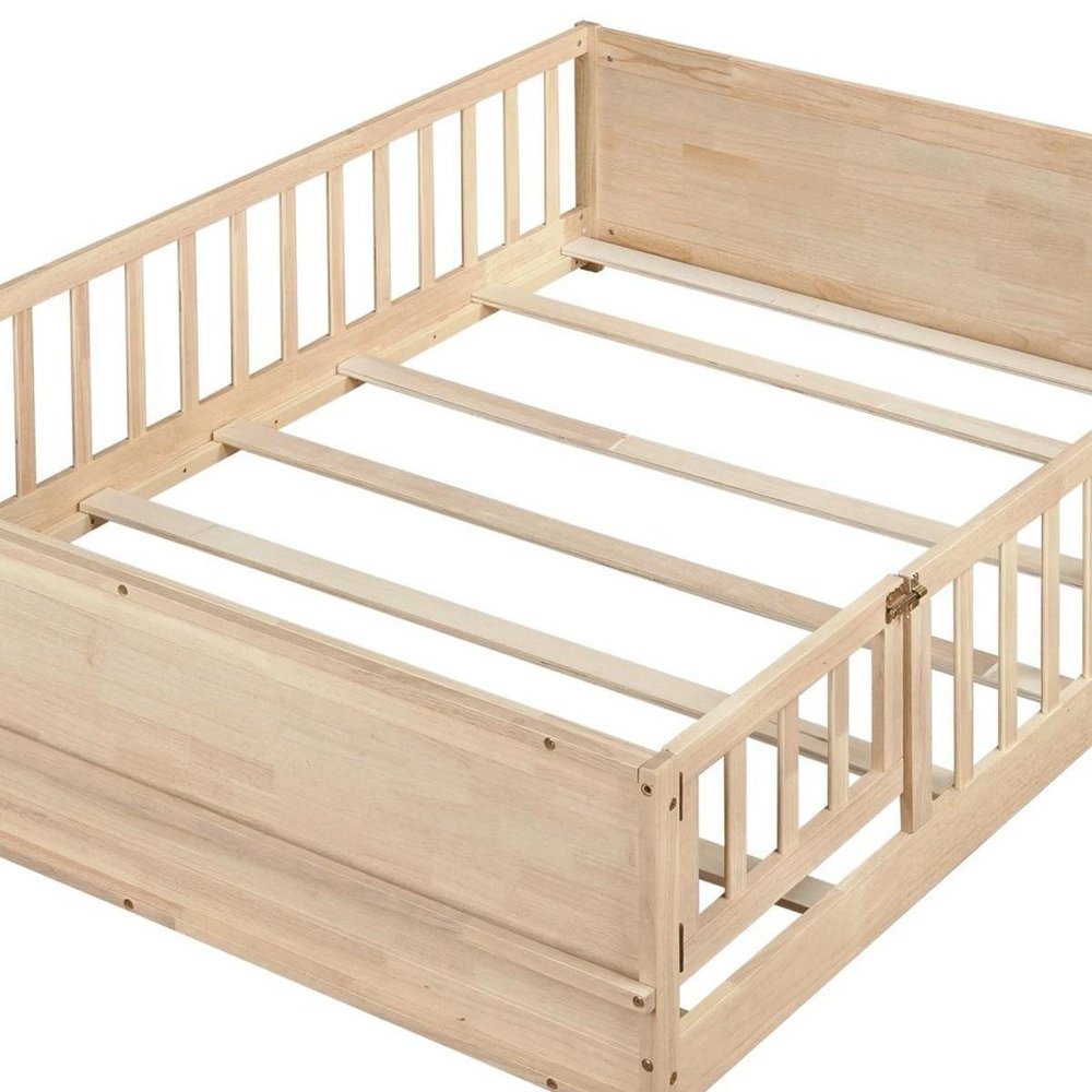 Espresso Solid Wood Full Bed Frame — view 12