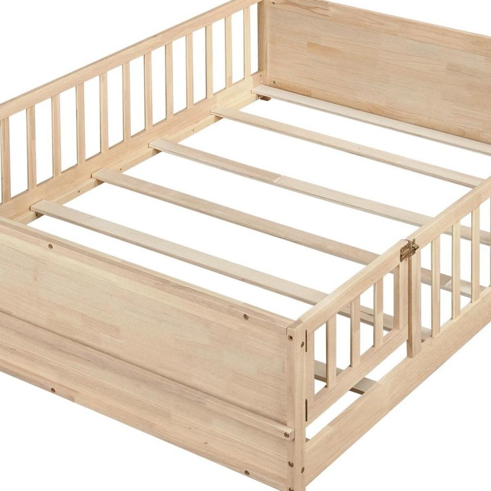 Espresso Solid Wood Full Bed Frame — view 13