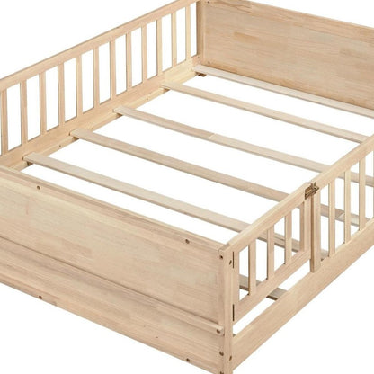 Espresso Solid Wood Full Bed Frame HomeRoots