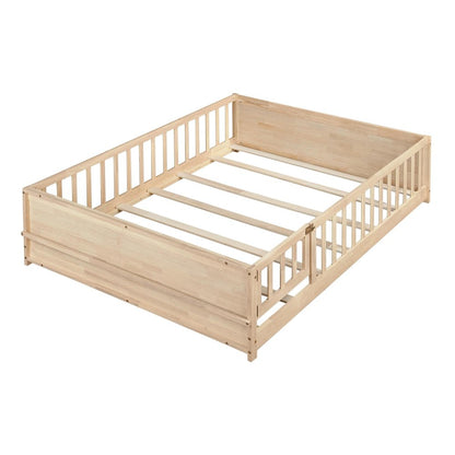 Espresso Solid Wood Full Bed Frame HomeRoots
