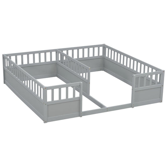 White Solid Wood Twin Bed Frame
