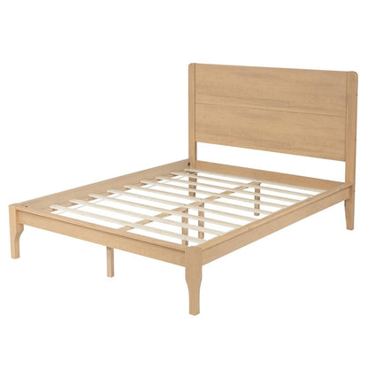 Natural Solid Wood Queen Bed Frame
