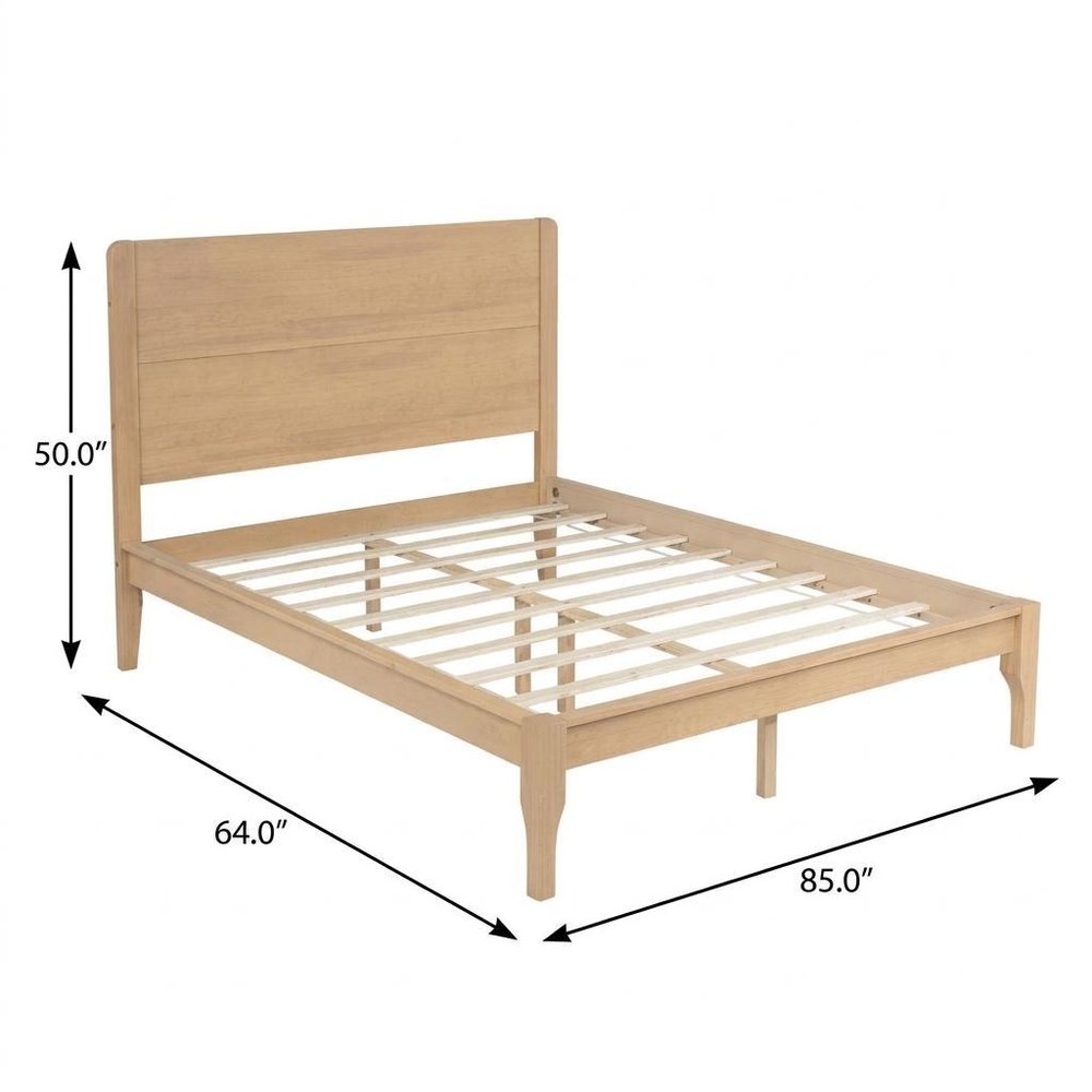 Walnut Solid Wood King Bed Frame — view 5