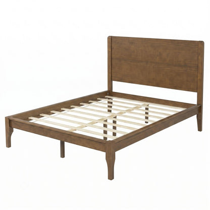 Walnut Solid Wood King Bed Frame HomeRoots