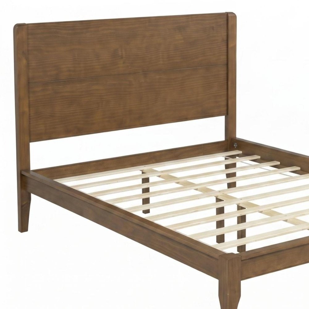 Walnut Solid Wood King Bed Frame — view 9