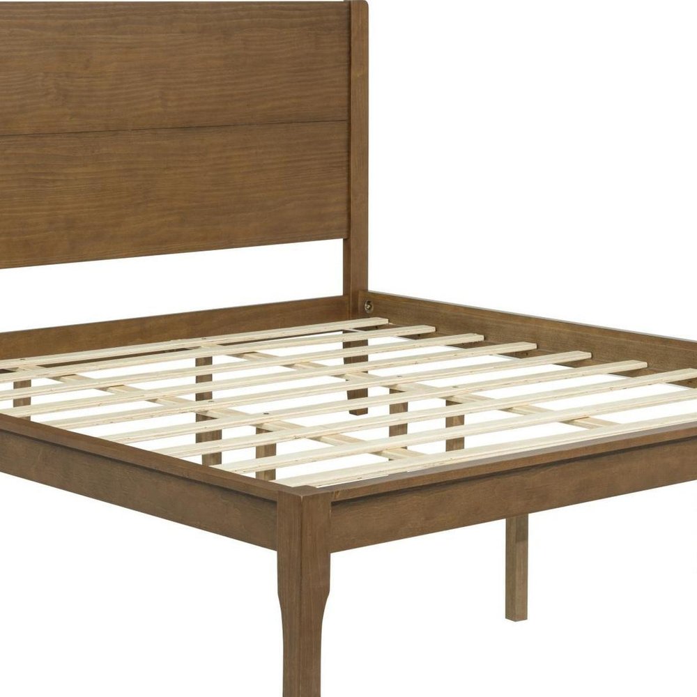 Walnut Solid Wood King Bed Frame HomeRoots
