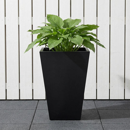 26" X 14" Black Metal Rectangular Pot Planter HomeRoots