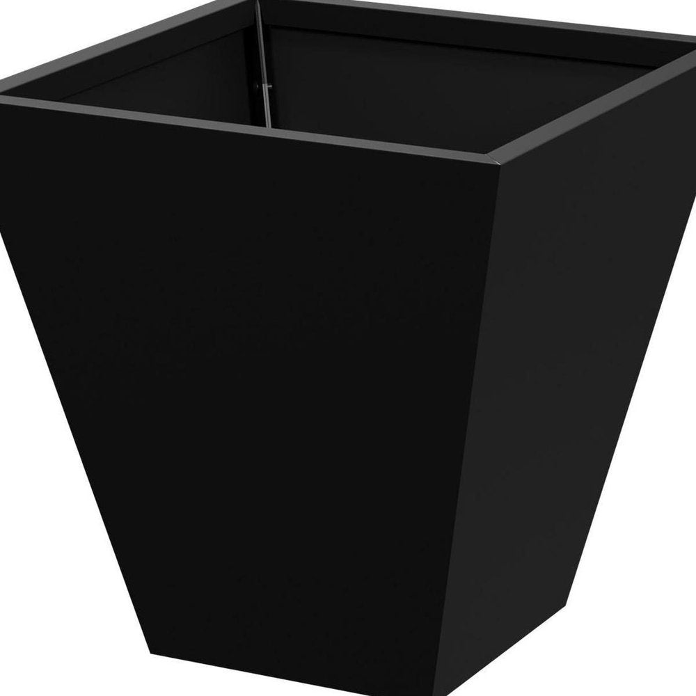 18" X 16" Black Metal Rectangular Pot Planter — view 3