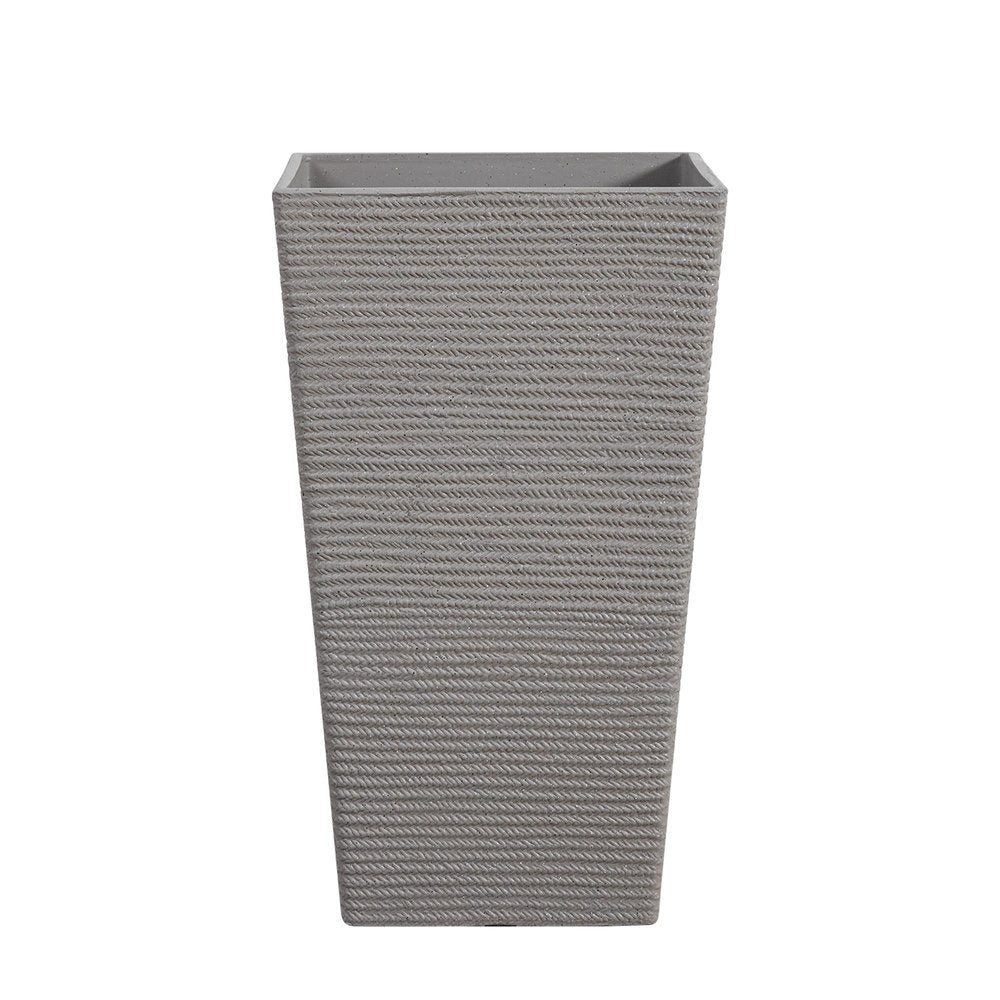 Set of Two Gray Heavy Duty Plastic Rectangular Pot Planter — view 2