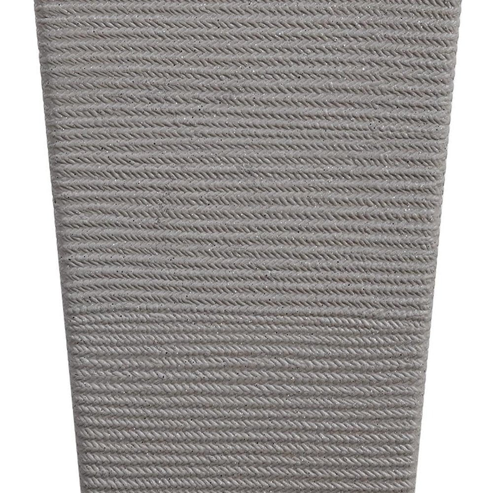 Set of Two Gray Heavy Duty Plastic Rectangular Pot Planter