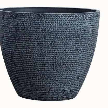 Set of Three Gray Heavy Duty Plastic Rectangular Pot Planter HomeRoots