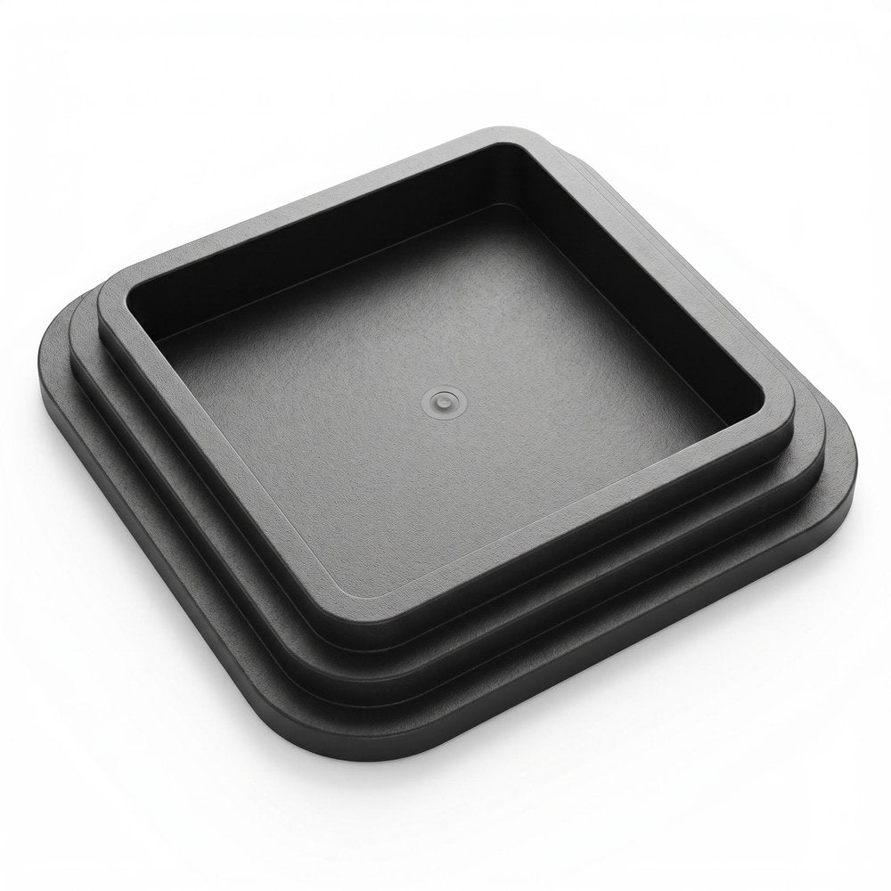 Set of Two Brown Heavy Duty Plastic Rectangular Pot Planter HomeRoots