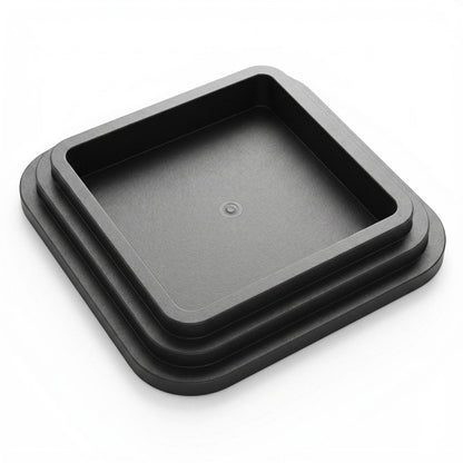 Set of Two Brown Heavy Duty Plastic Rectangular Pot Planter HomeRoots
