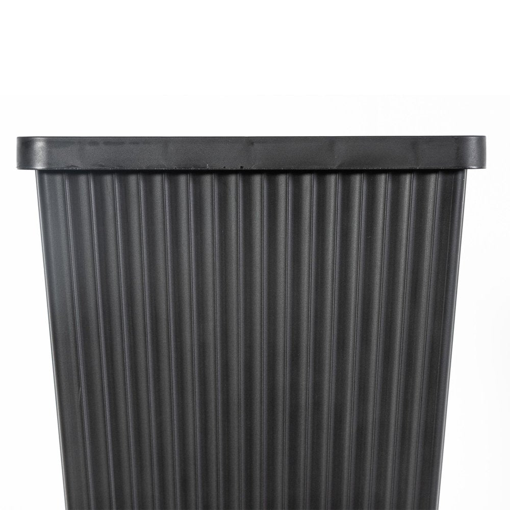 Set of Two Brown Heavy Duty Plastic Rectangular Pot Planter HomeRoots