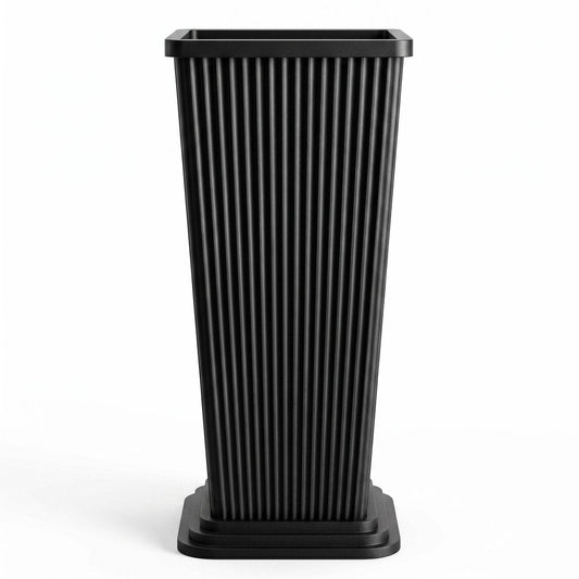 Set of Two Brown Heavy Duty Plastic Rectangular Pot Planter