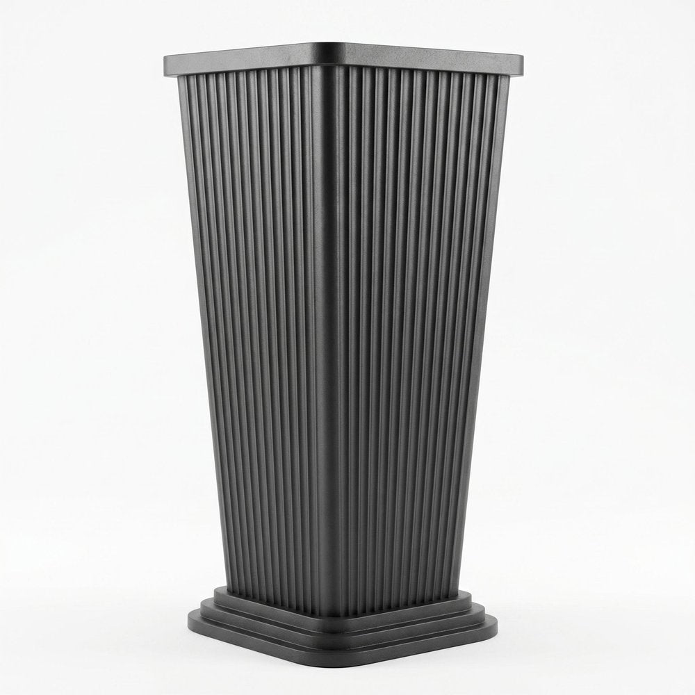 Set of Two Brown Heavy Duty Plastic Rectangular Pot Planter — view 4