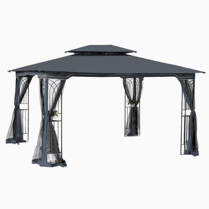 158" X 158" Gray Metal Gazebo HomeRoots
