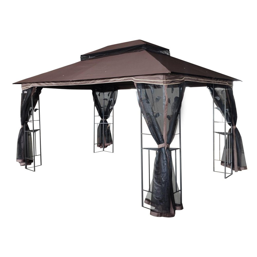 157" X 157" Gray Metal Gazebo HomeRoots