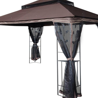 157" X 157" Gray Metal Gazebo HomeRoots