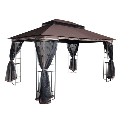 157" X 157" Gray Metal Gazebo HomeRoots