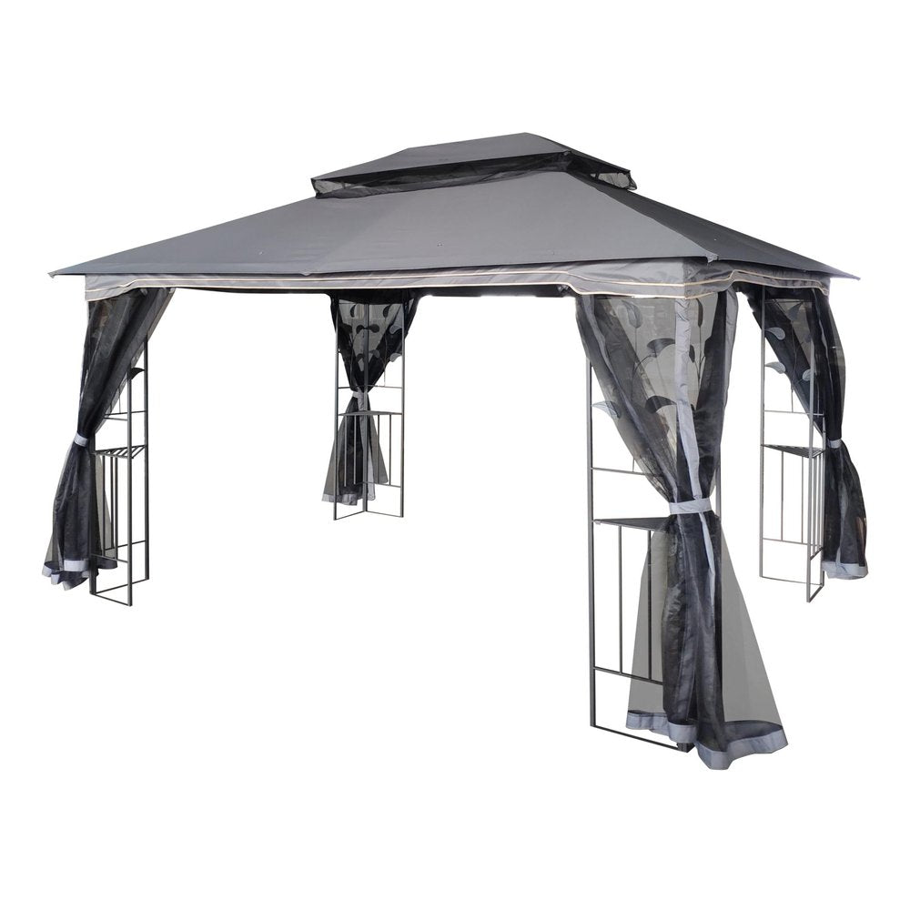 157" X 157" Gray Metal Gazebo HomeRoots