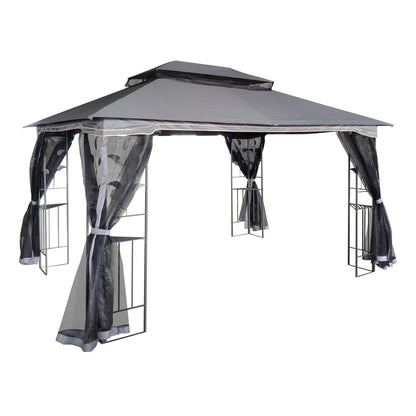157" X 157" Gray Metal Gazebo HomeRoots