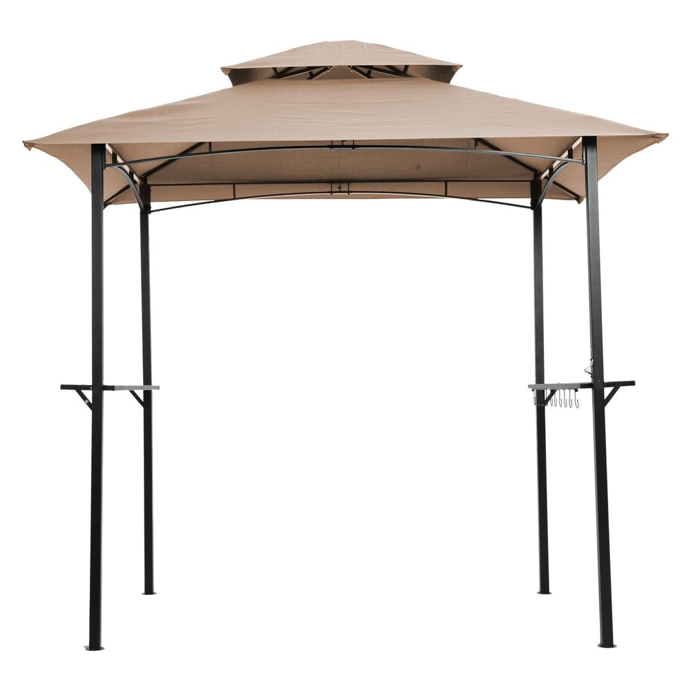 95" X 95" Khaki Metal Gazebo HomeRoots