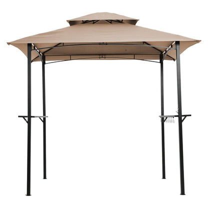 95" X 95" Khaki Metal Gazebo HomeRoots