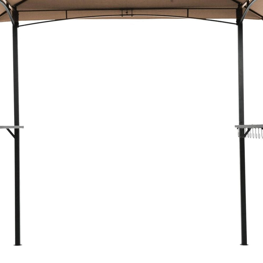 95" X 95" Khaki Metal Gazebo HomeRoots