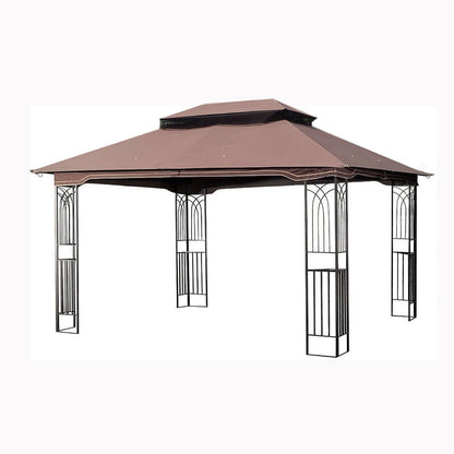 157" X 157" Brown Metal Gazebo HomeRoots